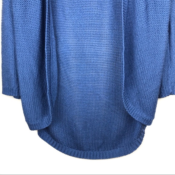 H&M | Blue High-Low Open Front Cardigan - Picture 3 of 5